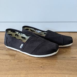 Men's Black Toms, size 8
